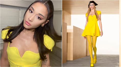 donatella versace ariana grande|ariana grande outfit 2021.